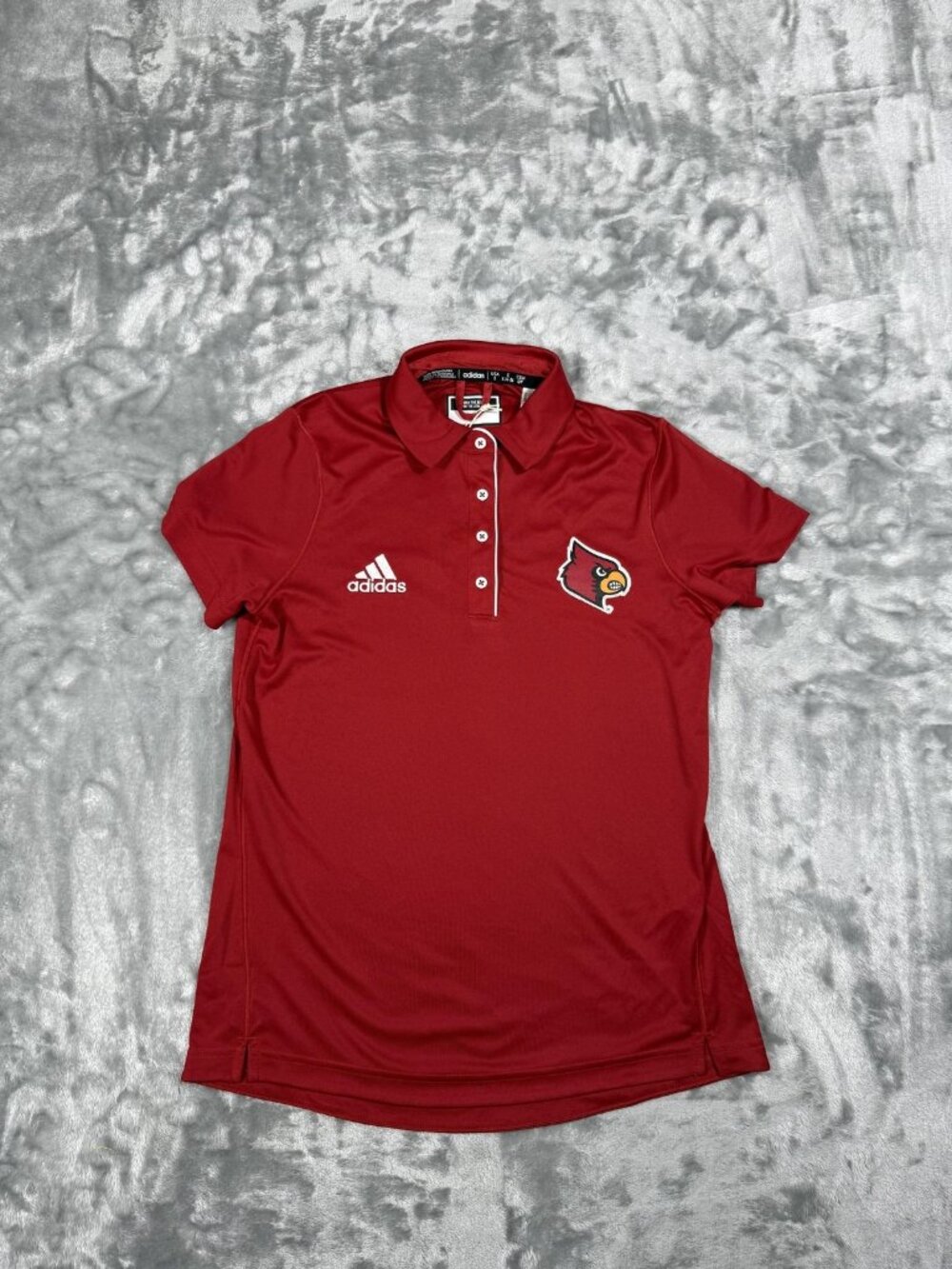 New Louisville Cardinals Shirt Women's Small Red NCAA Adidas Polo JF0479